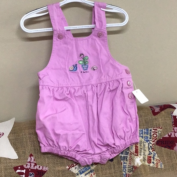 Carter’s Romper Girls 18-24 Months Lavender Embroidered Appliqué Front - Picture 6 of 11